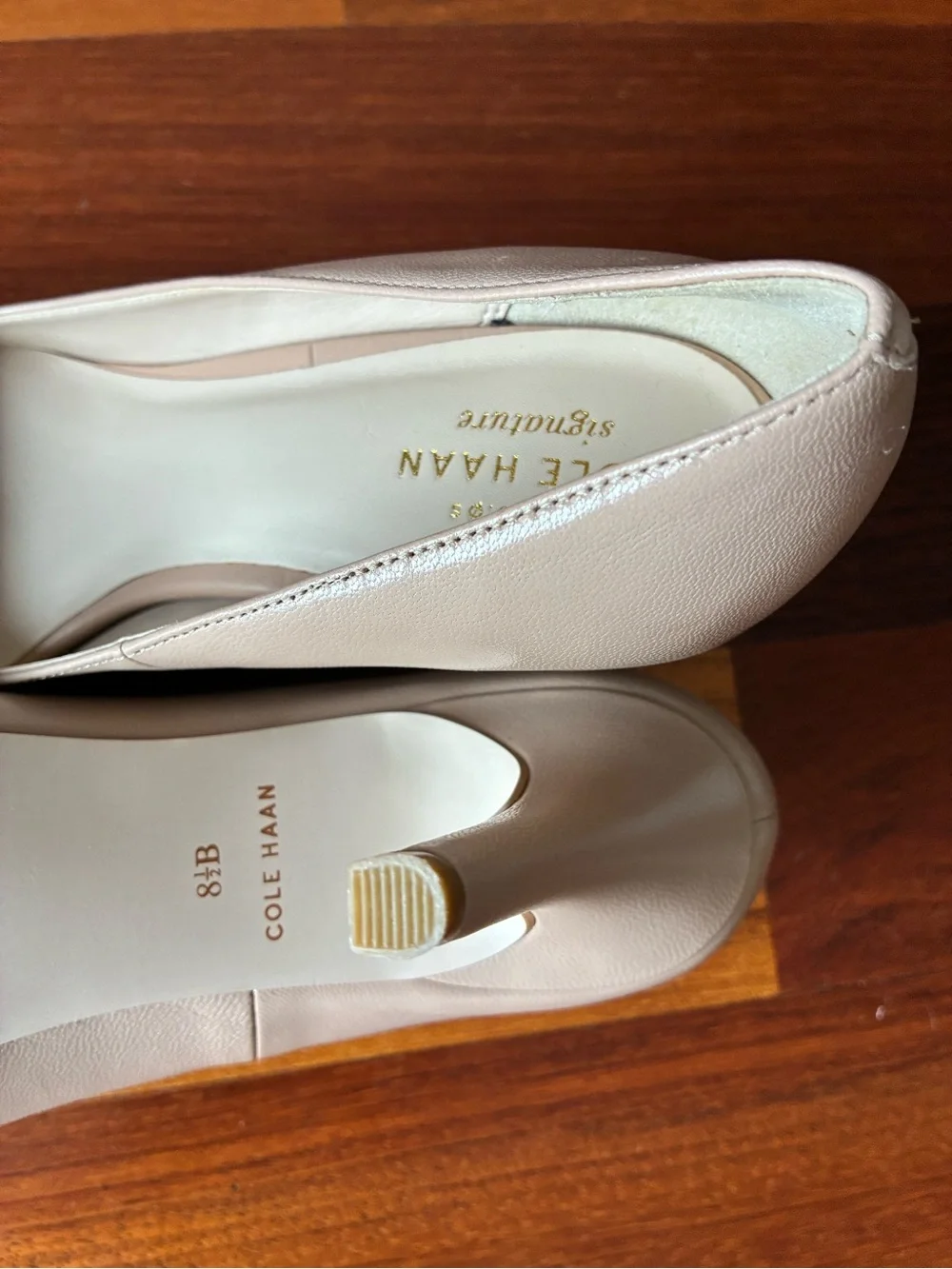Never Been Worn! Cole Haan Nude Pointed-Toe Leather Pumps 3” Heel